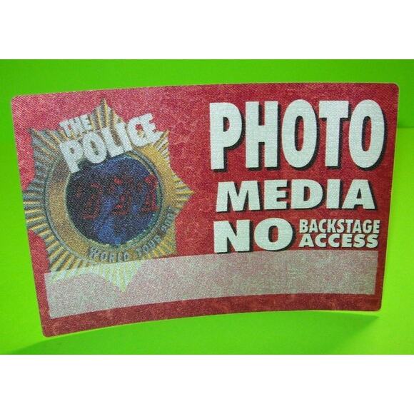 The Police Backstage Pass Concert World Tour Original Otto 2007 Red Sting Huge - Picture 1 of 4